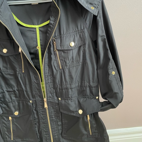 Michael Kors Petite Hooded Anorak - Black - Picture 7 of 7